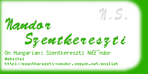 nandor szentkereszti business card